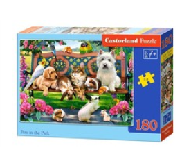 CASTORLAND Puzzle 180 dílků - Domácí zvířata v parku