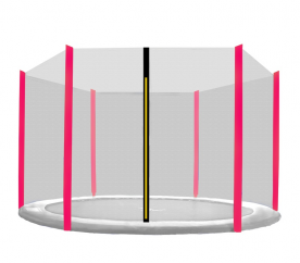 Aga Ochranná síť 250 cm na 6 tyčí Black net / Pink