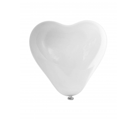 Aga4Kids Latexový balónek Srdce 25 cm Bílý 10 ks