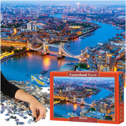 CASTORLAND Puzzle 1000 dílků Letecký pohled na Londýn - pohled na Londýn z ptačí perspektivy