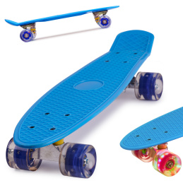 Aga Frisbee skateboard LED kolečka modrá