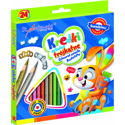 Bambino  Školní trojhranné tužky 24 barev