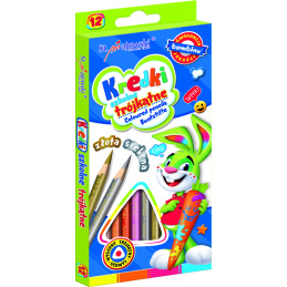 Bambino  Školní trojhranné tužky 12 barev