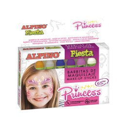 ALPINO Tužky na malování na obličej Princess 6 barev