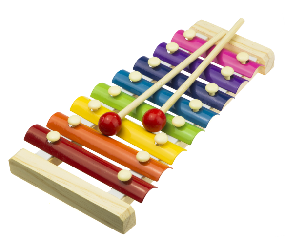 Aga Barevný dřevěný xylofon pro děti