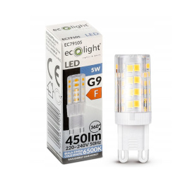 LED žárovka - G9 - 5W - studená bílá