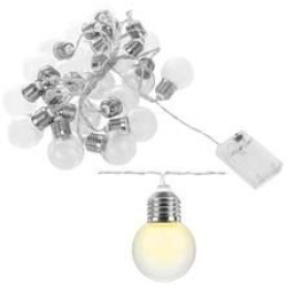 LED světelný řetěz žárovky teplá bílá 20ks ISO 8623