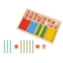 Montessori Dřevěná vzdělávací hra s čísly ISO