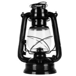Petrolejová lampa 24 cm Černá