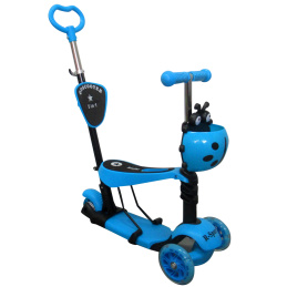 R-Sport Dětská tříkolová koloběžka H3 Modrá 5v1 s LED kolečky