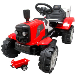 R-Sport Elektrický traktor s vlečkou C2 Červený