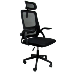 Otočné křeslo K9 Black, Kancelářská židle s opěrkou hlavy