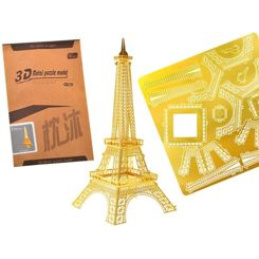 3D Puzzle zlaté kovové Eiffelova věž ZA1716