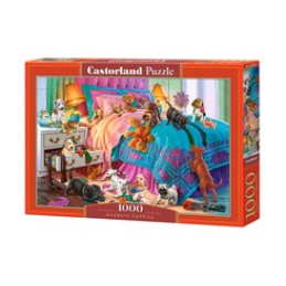 CASTORLAND puzzle 1000 dílků - Zlobivá štěňátka