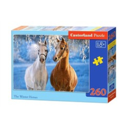 CASTORLAND Puzzle 260 dílků - Zimní koně