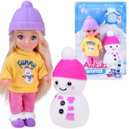 Ankiki Malá panenka 13 cm + sněhulák ZA4301