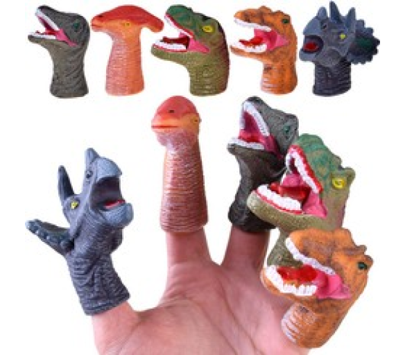 Dinosauří prstové loutky gumové figurky 5 ZA4333