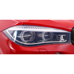 BMW X6M XXL pro 2 děti Červený lak + dálkové ovládání + eko kůže + bezpečnostní pásy + pomalý rozjezd + MP3 + LED