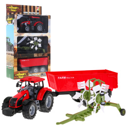Traktor na sklápění sena se sklápěčem pro děti 3+ Pohyblivé části + Tření pohonu