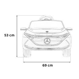 Mercedes Benz AMG EQA pro děti Černá + Dálkové ovládání + 5bodové bezpečnostní pásy + EVA + MP3 displej + LED dioda