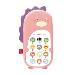 Aga4Kids Dětský telefon Dinosaurus Růžový