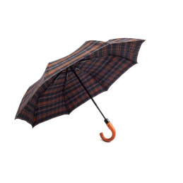 Deštník Pierre Cardin s rukojetí hnědomodrý skládací